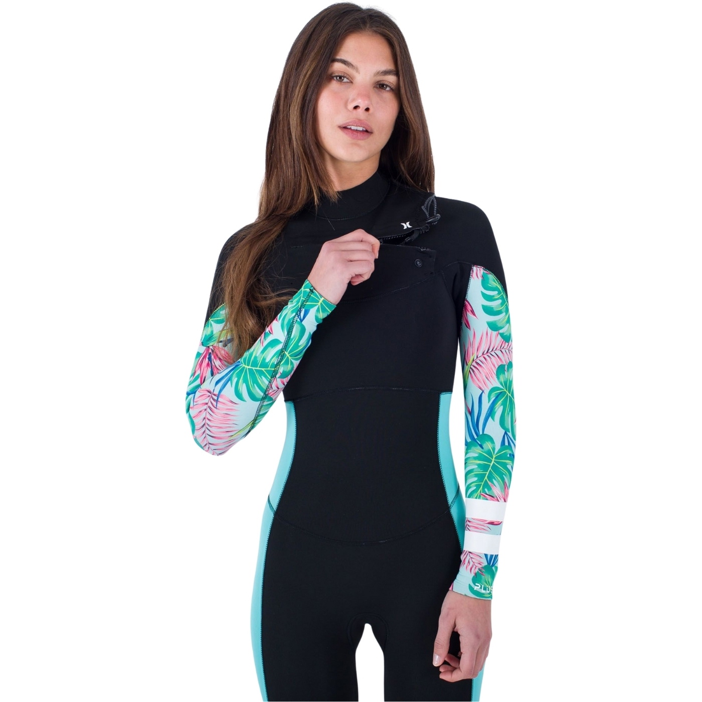 Hurley Frauen Plus Printed 3/2mm Brustreißverschluss Neoprenanzug WFS0012322 - Java Tropical